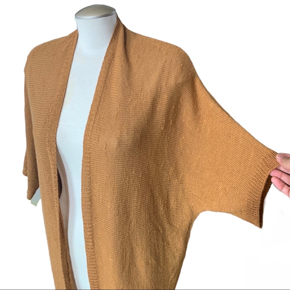 FOREVER 21 Clay Brown Mid Length Knitted Cardigan Size Small